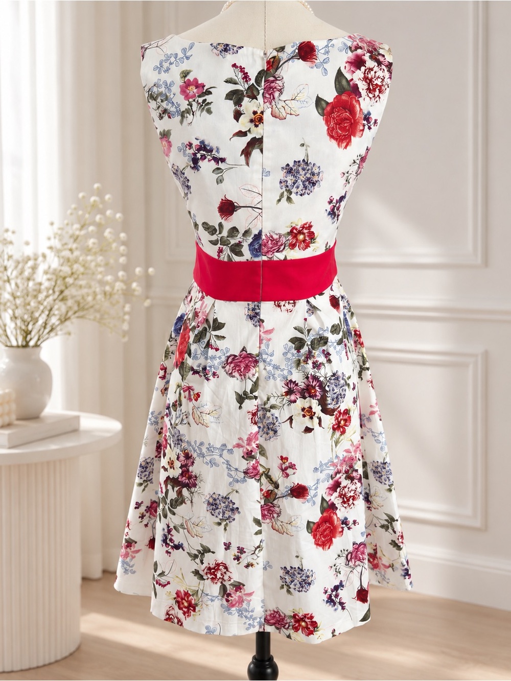 Sandro Ferrone Roma Floral Fit & Flare Dress Made in Italy NWT Size 42